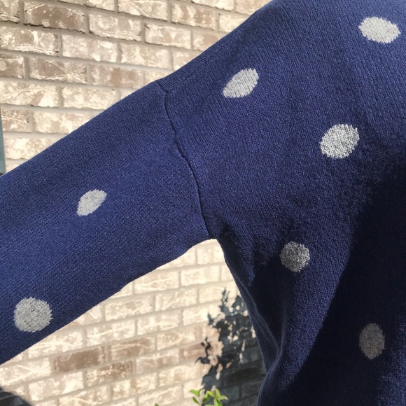 Madewell Merino Wool Polka Dot Color Block Sweater - Picture 5 of 13